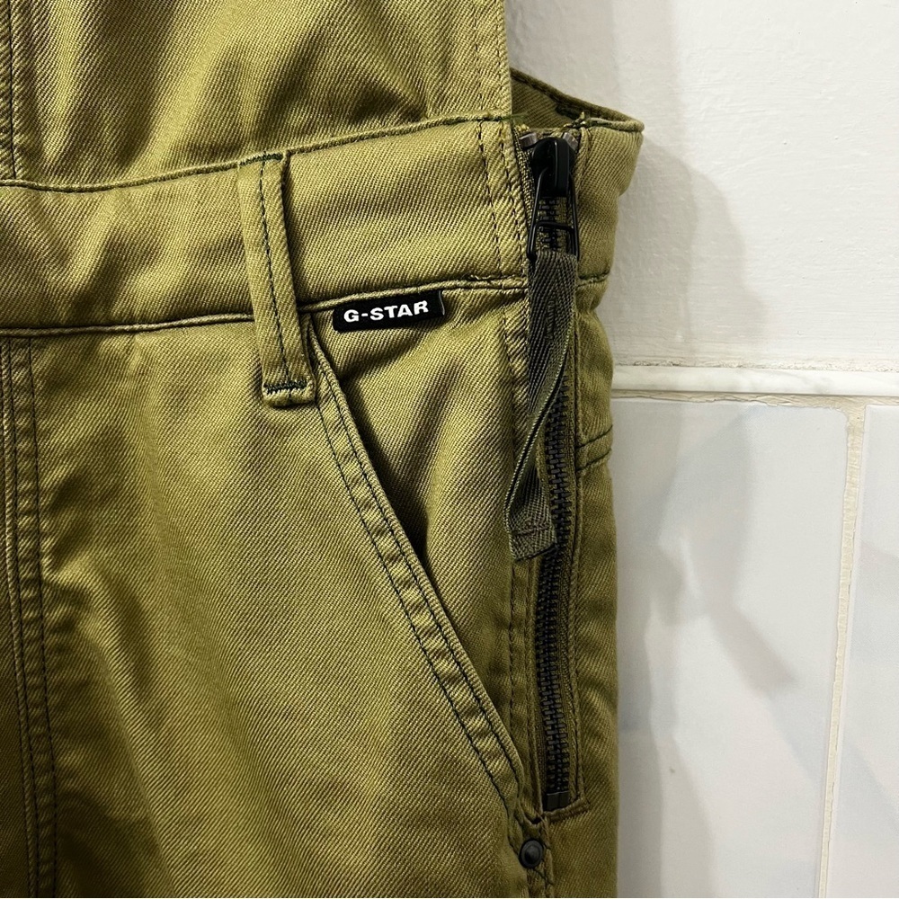 G-Star Raw Worker Dungaree Stretch Skinny Overalls 26 Green Streetwear Gorpcore - Picture 4 of 14